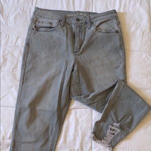 Universal Thread Gray High Rise Skinny Crop Jeans